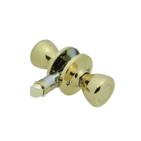 Global RV/Manufactured Housing Interior Lockset, Knob Style, Passage/Non-Locking, Brass LSK-C2-B